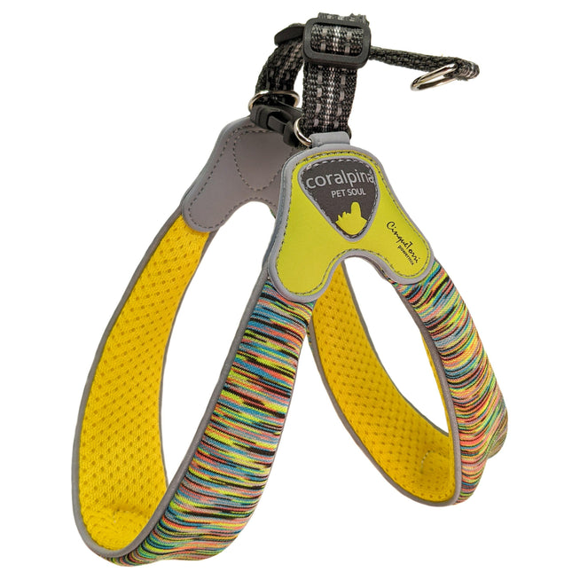 Coralpina Powermix Melange Harness - lightweight harness for small and medium dogs, yellow.