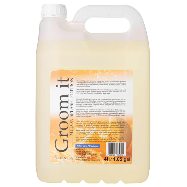Botaniqa Groom It Shampoo Melon - basic wash shampoo for dogs with a melon scent.