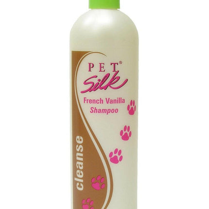 Pet Silk French Vanilla Shampoo - moisturizing shampoo for dogs and cats for dry and sensitive skin, with a vanilla scent, concentrate 1:16.