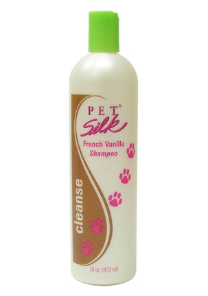 Pet Silk French Vanilla Shampoo - moisturizing shampoo for dogs and cats for dry and sensitive skin, with a vanilla scent, concentrate 1:16.