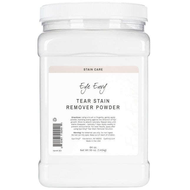Eye Envy Tear Stain Remover Powder - powder for removing tear stains and discoloration under the eyes of dogs and cats.