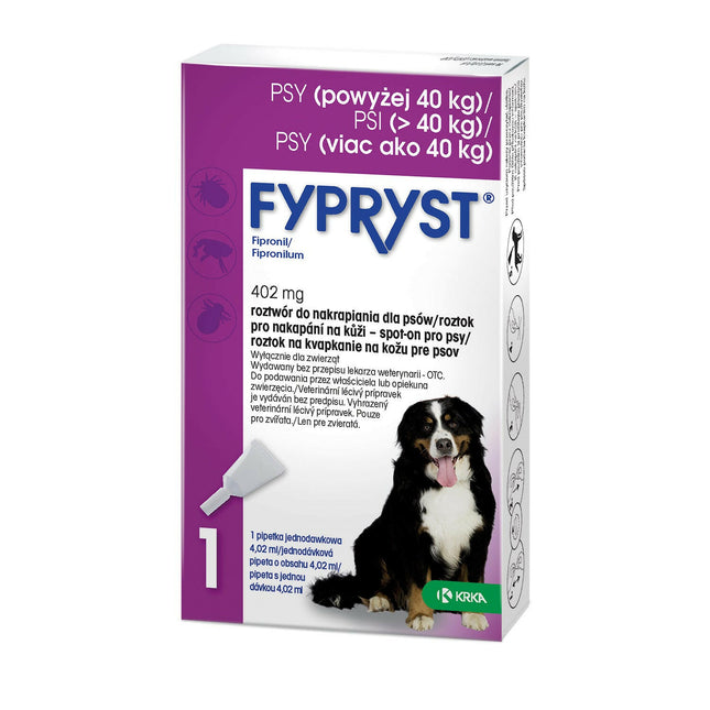 Fypryst Fipronil 402mg - drops for fleas and ticks for dogs over weight.