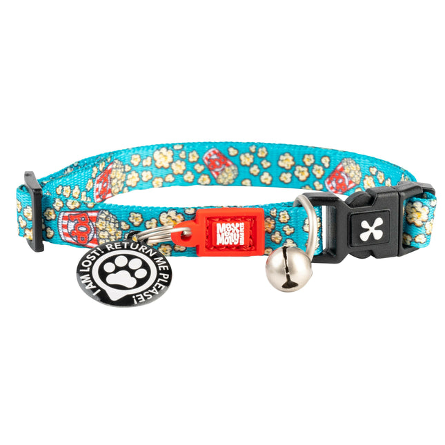Max&Molly GOTCHA! Smart ID Cat Collar Popcorn - colorful collar for cats with a smart Tag pendant.