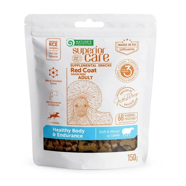 Nature’s Protection Superior Care Coat Adult Healthy Body & Endurance - treat for red dogs, supporting fitness, with lamb.