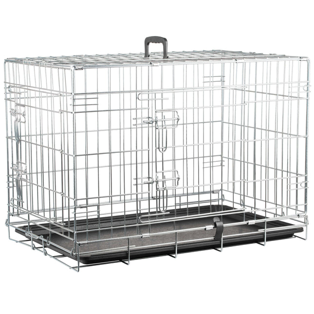 Flamingo Keo - metal dog crate, M:.