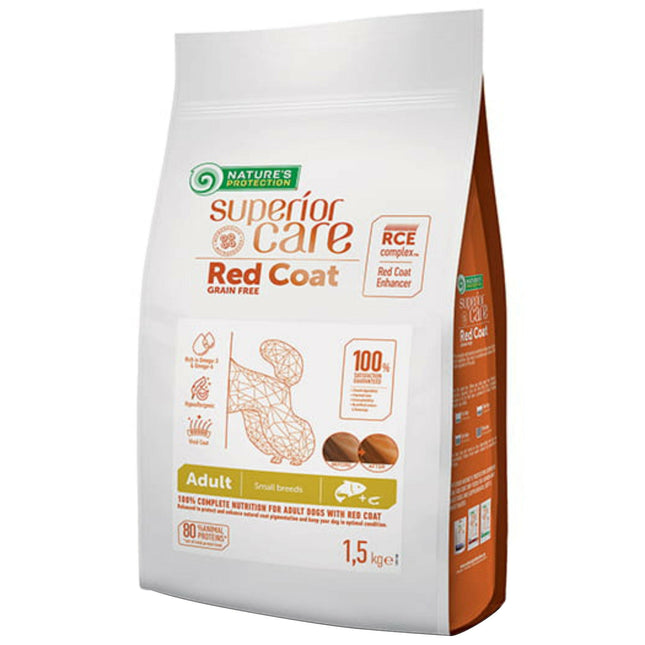 Nature’s Protection Superior Care Red Coat Adult Small Breeds Salmon - food for red small breed dogs, with salmon and krill.