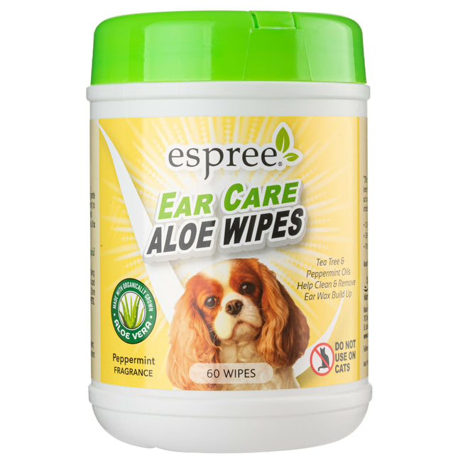 Espree Ear Care Aloe Wipes 60 pcs - dog ear cleaning wipes.