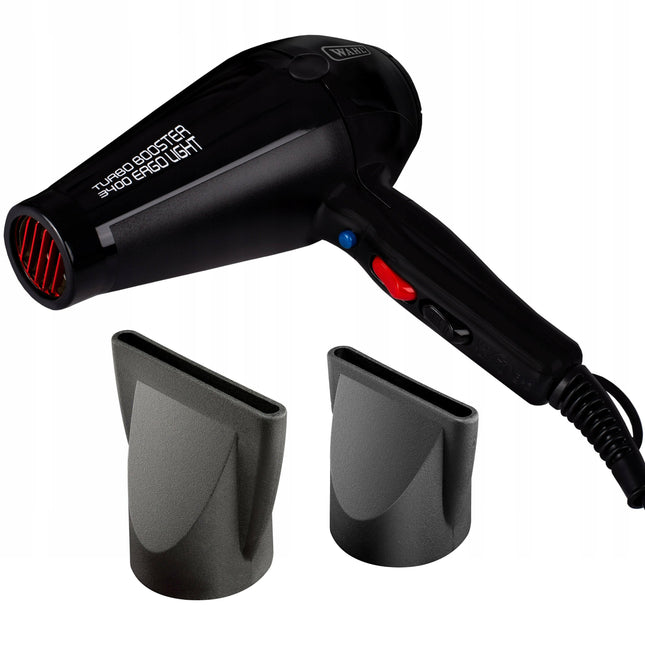 Wahl Professional Turbo Booster 3400 Ergo, 2400W - powerful tourmaline-ionizing hair dryer.