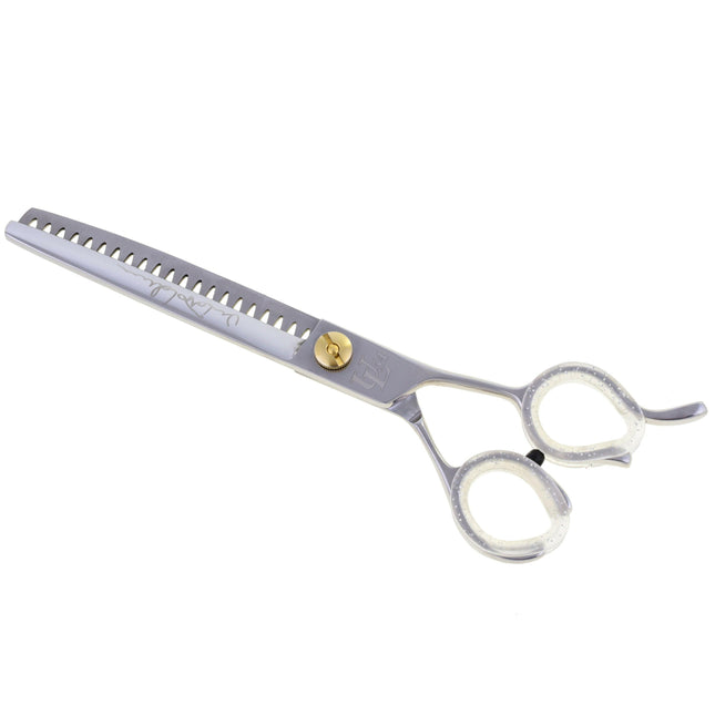P&W Umberto Lehmann Chunker - professional single-sided thinning shears with 21 teeth.
