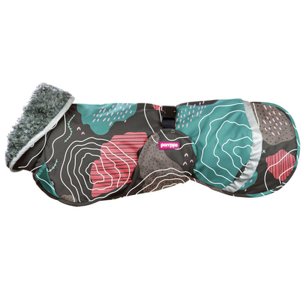 Perus Pomppa Map - winter jacket for dogs, multicolor.