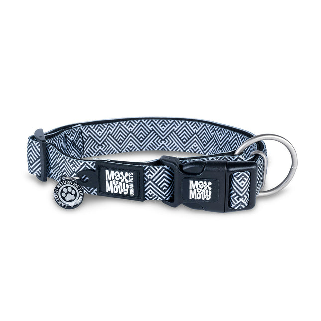 Max&Molly GOTCHA! Smart ID Collar Mykonos - smart tag collar for dogs, Greek pattern.