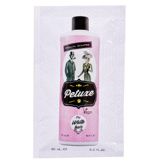 Petuxe Hair Shampoo - vegan shampoo for coats and light fur, for dogs and cats.