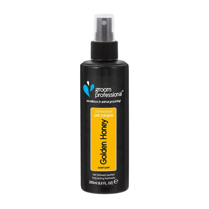 Groom Professional Golden Honey Cologne - fragrance water with a sweet honey scent featuring notes of vanilla, cedar, amber, and musk..