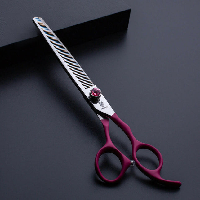 Jargem Thinning - single-sided thinning shears with a soft, ergonomic handle and decorative screw - 50 teeth.