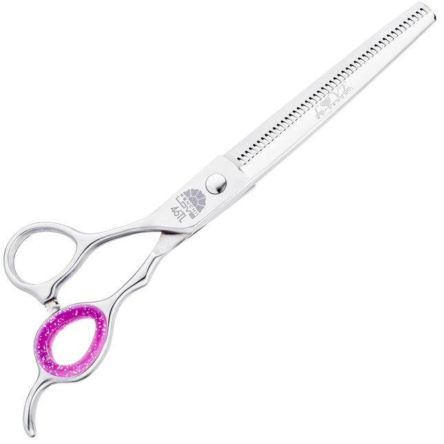 Kenchii Love Left Blenders - grooming thinning shears for left-handed users, 46 teeth with micro-serration.
