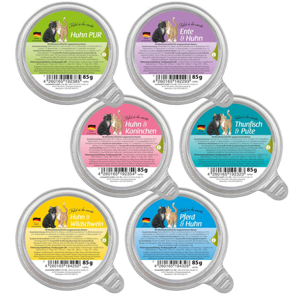 GranataPet Filet à la carte Set - wet food for cats, chicken fillets in their own sauce, mix of 6 flavors.