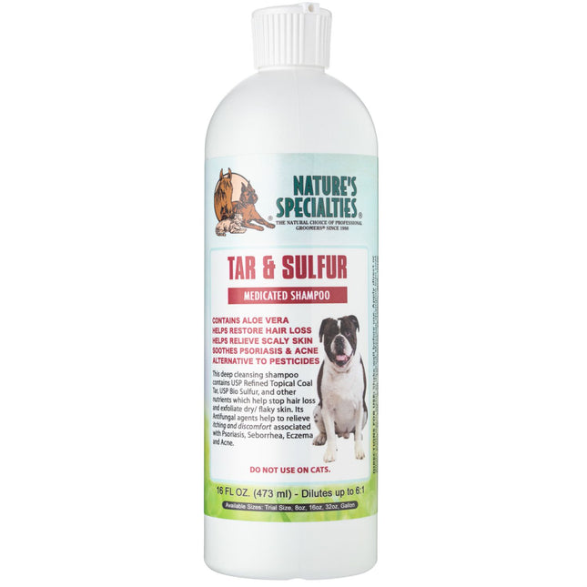 Nature's Specialties Tar & Sulfur Shampoo - medicinal shampoo for dogs, concentrate 1:6