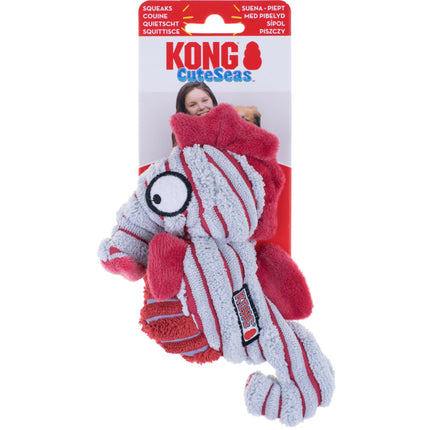 KONG CuteSeas Seahorse - plush toy for dogs, with squeaker.
