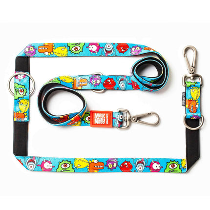 Max&Molly Multi-Leash Little Monsters - adjustable leash for dogs, interesting pattern, 200cm.