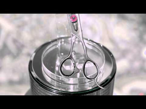 Kenchii Love Straight Scissors - professional grooming scissors with an ergonomic handle, straight design.