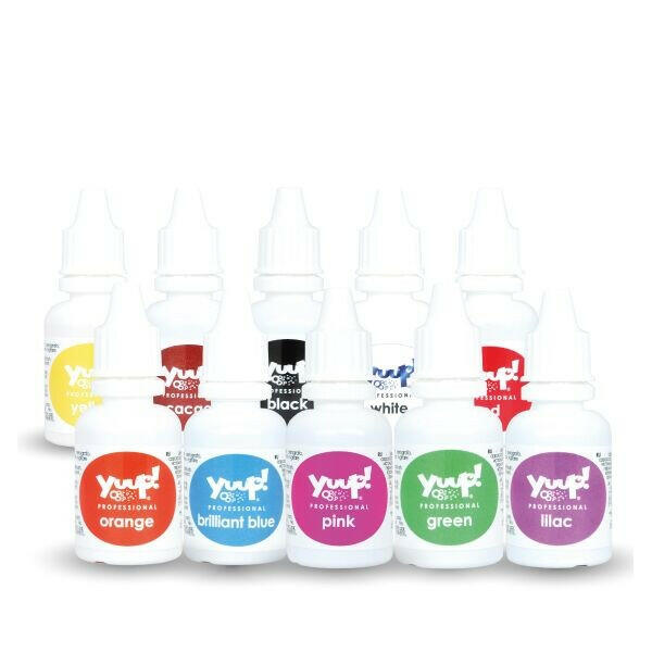 Yuup! Colors Grooming Airbrush - set of 10 airbrush coloring inks.