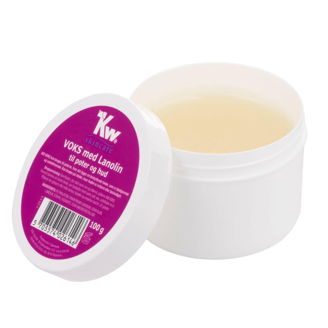 KW Paw & Skin Wax - regenerating and protective wax for dog skin and paws, with lanolin.