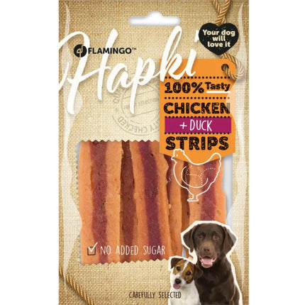 Flamingo Hapki Chicken & Duck Slices - soft treats for dogs, chicken and duck.
