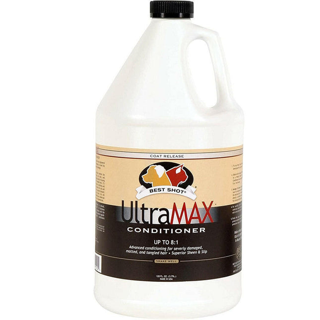 Best Shot UltraMax Pro Conditioner - professional moisturizing conditioner for thick fur with undercoat and long, flowing coats, concentrate 1:8 - 4.1L.