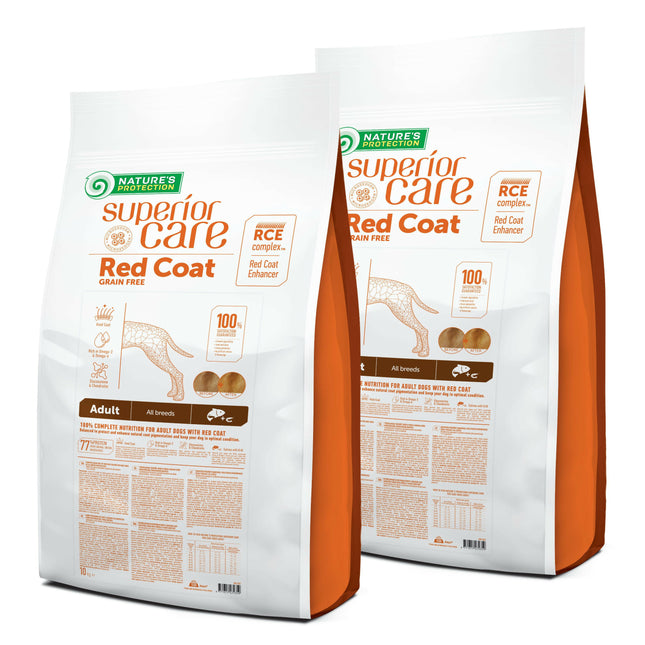 Nature’s Protection Superior Care Red Coat Adult All Breeds Salmon - food for red dogs of all breeds, with salmon and krill.