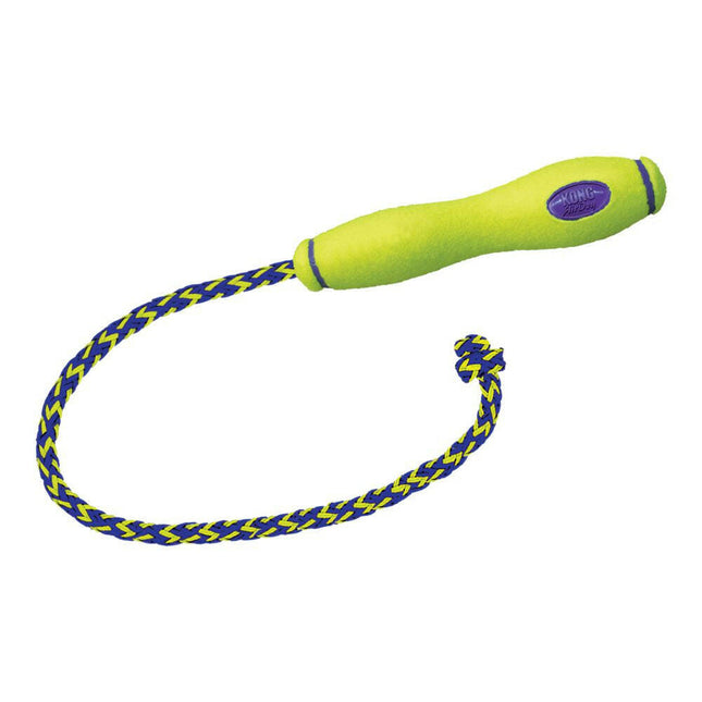 KONG AirDog Fetch Stick with Rope - tennis, floating fetch toy for dogs, with throwing rope.