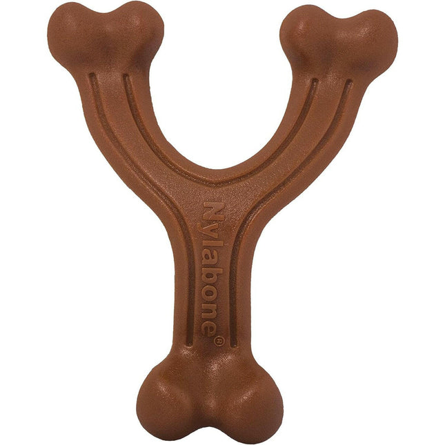 Nylabone Extreme Wishbone Bison - durable chew toy for dogs, with bison flavor.