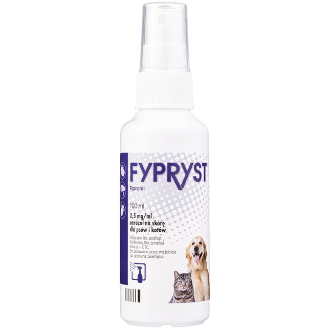 Fypryst Fipronil 2.5mg/ml - aerosol for fleas and ticks for dogs and cats.
