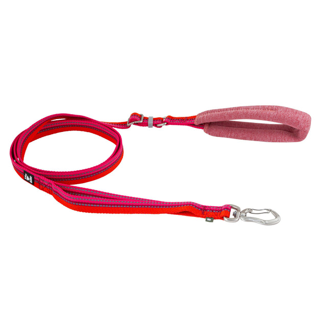 Hurtta Adjustable Leash Eco Rosehip - adjustable leash with padded handle, pink.