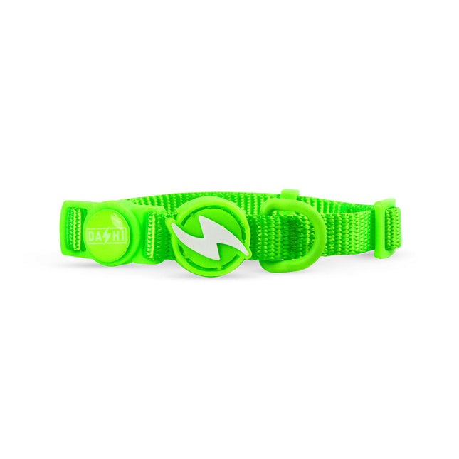 Dashi Neon Cat Collar - nylon cat collar, neon green.