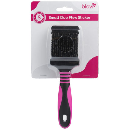 Blovi Small Duo Flex Slicker - double-sided, flexible poodle brush