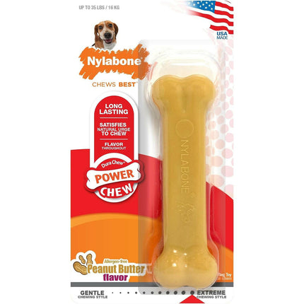 Nylabone Extreme Dura Chew Peanut Butter - durable chew toy for dogs, flavored with peanut butter.