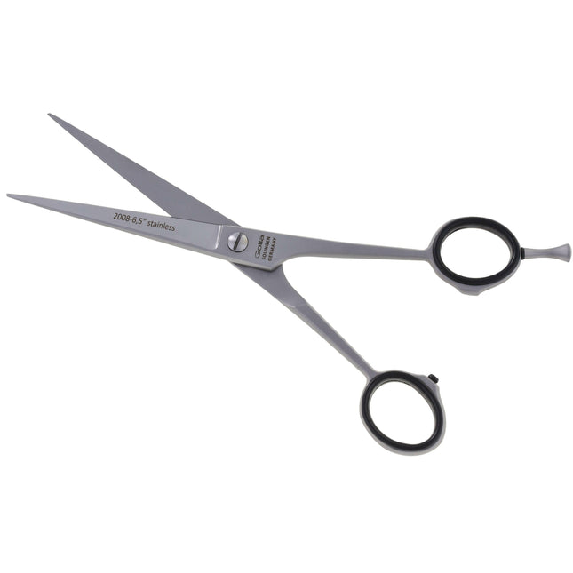 Gotta Solingen Scissors - straight, with a single-sided micro-grind and hook.