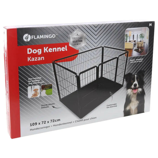 Flamingo Kennel Kazan - dog kennel for dogs and puppies, with floor.