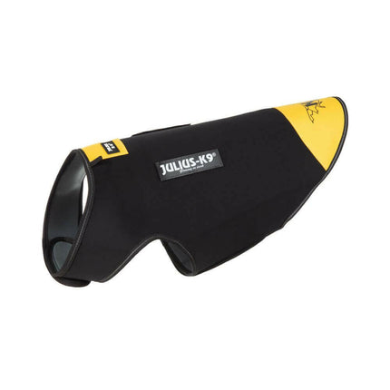 Julius - K9 IDC Neoprene Dog Jacket Yellow - neoprene dog jacket, black with yellow.