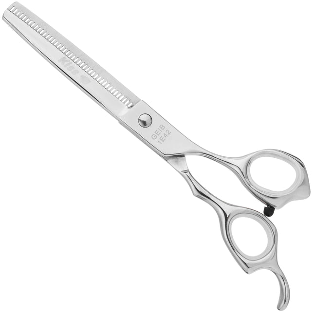 Geib Kiss Silver Pink Blender 6.5 - single-sided straight thinning shears for groomers, 42 teeth.