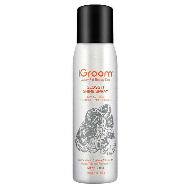 IGroom Straightens & Shines Spray - polishing, smoothing, and straightening spray for dog and cat fur.
