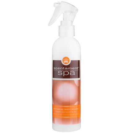 Best Shot Scentament Spa & Lily Body Splash Spray - антистатический ароматизированный кондиционер, облегчающий распутывание шерсти, с приятным фруктовым ароматом.