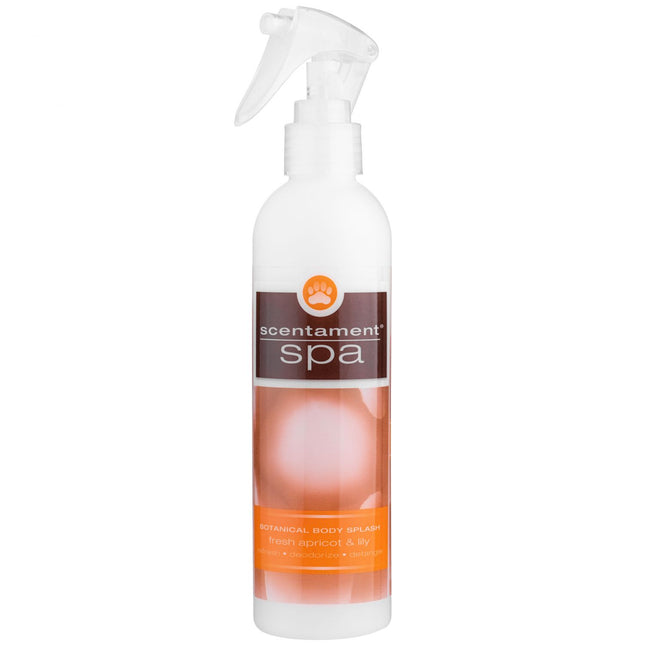 Best Shot Scentament Spa & Lily Body Splash Spray - anti-static scented conditioner that makes it easier to detangle fur, pleasant fruity scent.