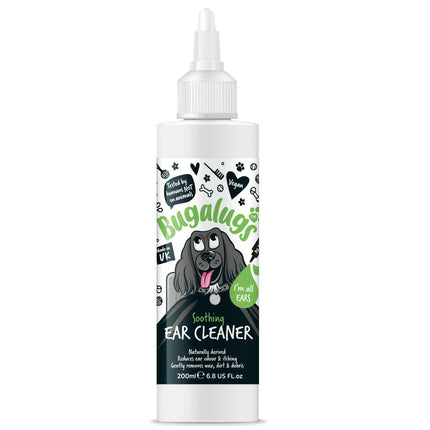 Bugalugs Ear Cleaner - gentle liquid for cleaning dog and cat ears.