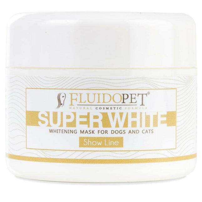 FluidoPet Super Whitening Mask - professional whitening mask for the coats of show dogs and cats.