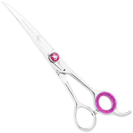 Kenchii Scorpion Curved Scissors - professional grooming scissors with an ergonomic handle, curved.