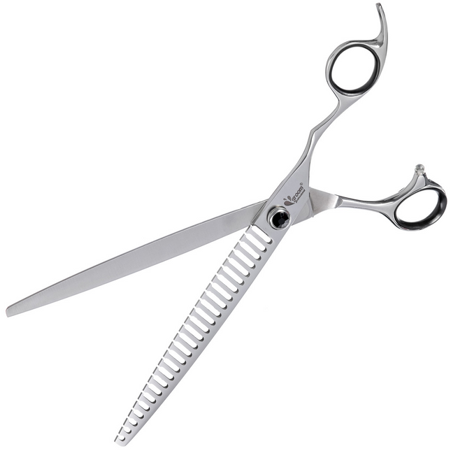 Groom Professional Artisan Chomper Convex Blender Scissors - single-sided thinning shears with convex blades, prismatic grind on each tooth, 26 teeth.