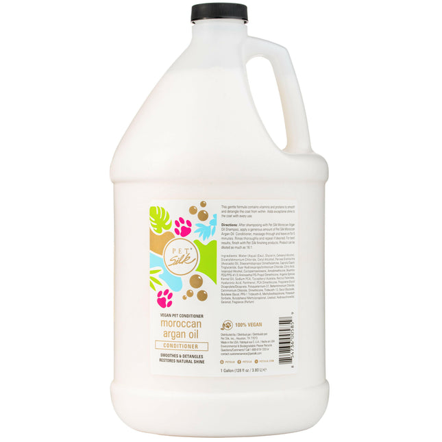 Pet Silk Vegan Moroccan Argan Oil Conditioner - smoothing fur conditioner with argan oil, concentrate 1:16.
