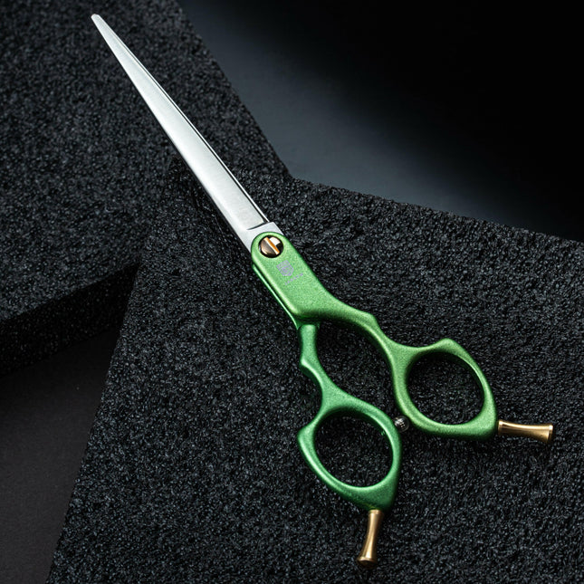 Jargem Asian Style Light Straight Scissors - very lightweight, straight scissors for Korean-style grooming..