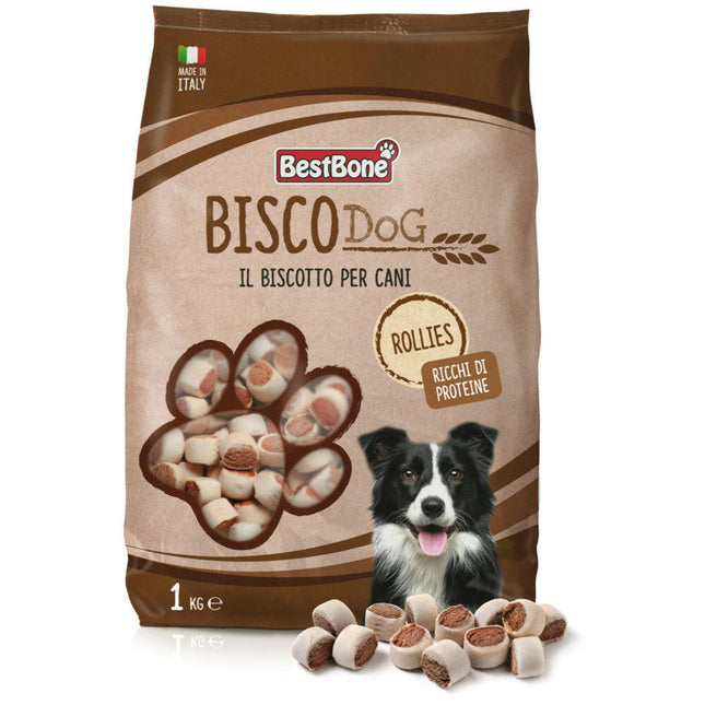 Best Bisco Dog Rollies - treats for dogs with beef and chicken - Weight:.